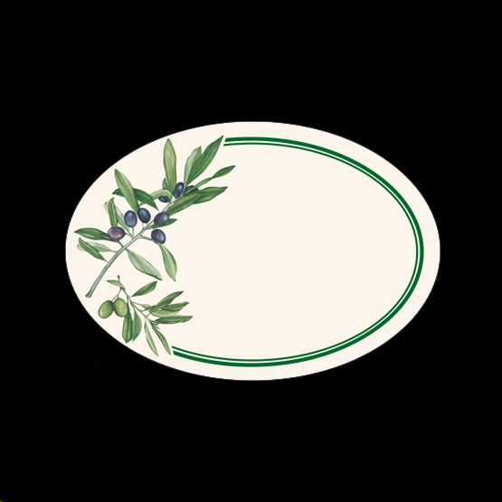 Etiquetas adhesivas ovaladas (6 uds.) - Pack Olive