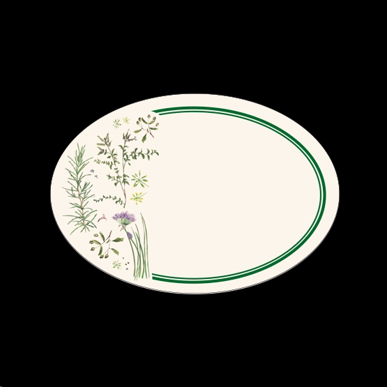 Etiquetas adhesivas ovaladas (6 uds.) - Pack Erbe Aromatiche