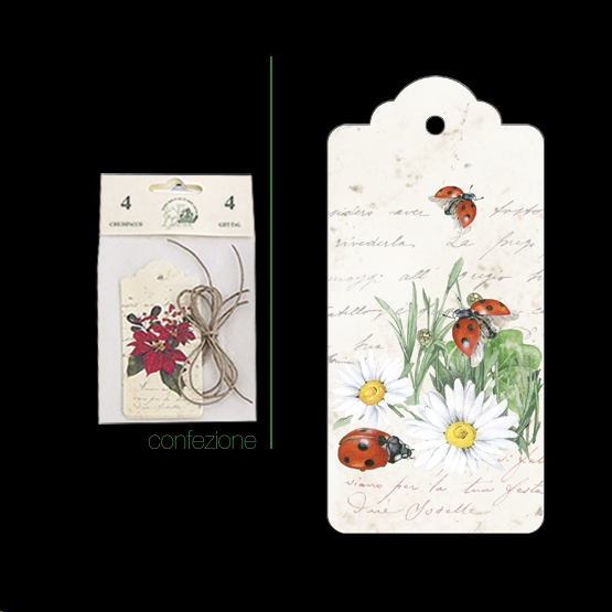 Etiquetas de regalo (4 uds.) - Pack Coccinelle